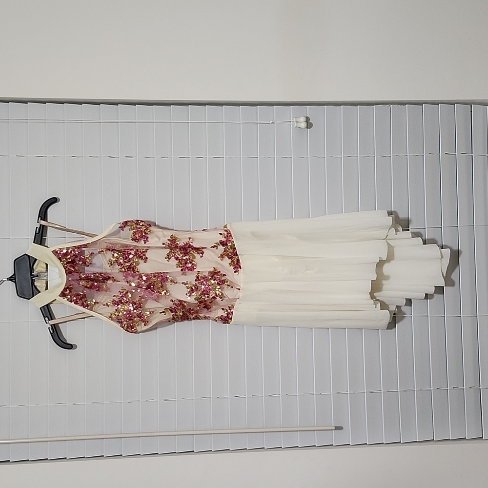 Sequined Pink and Cream Dance Costume